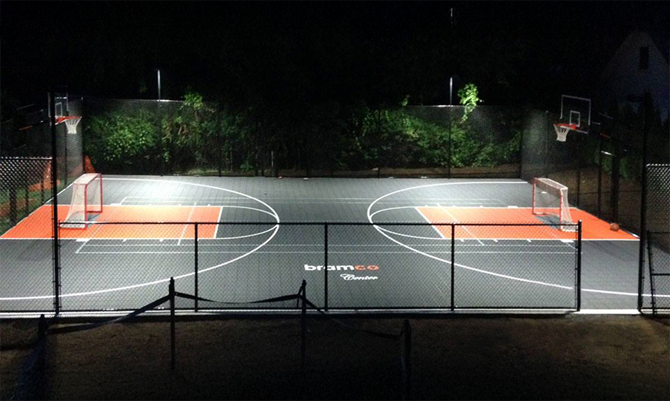Court with Fencing and Lighting