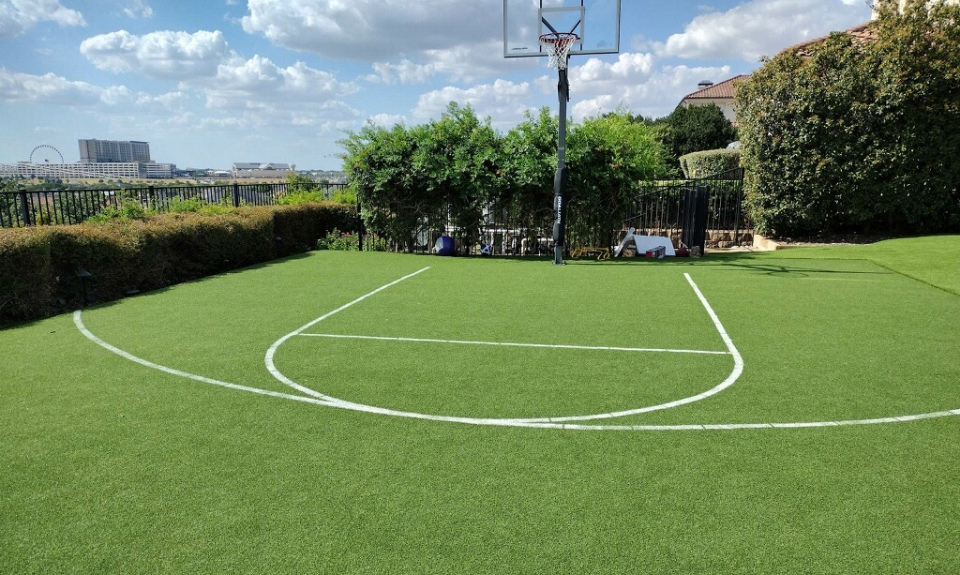 Basketball Court on Turf